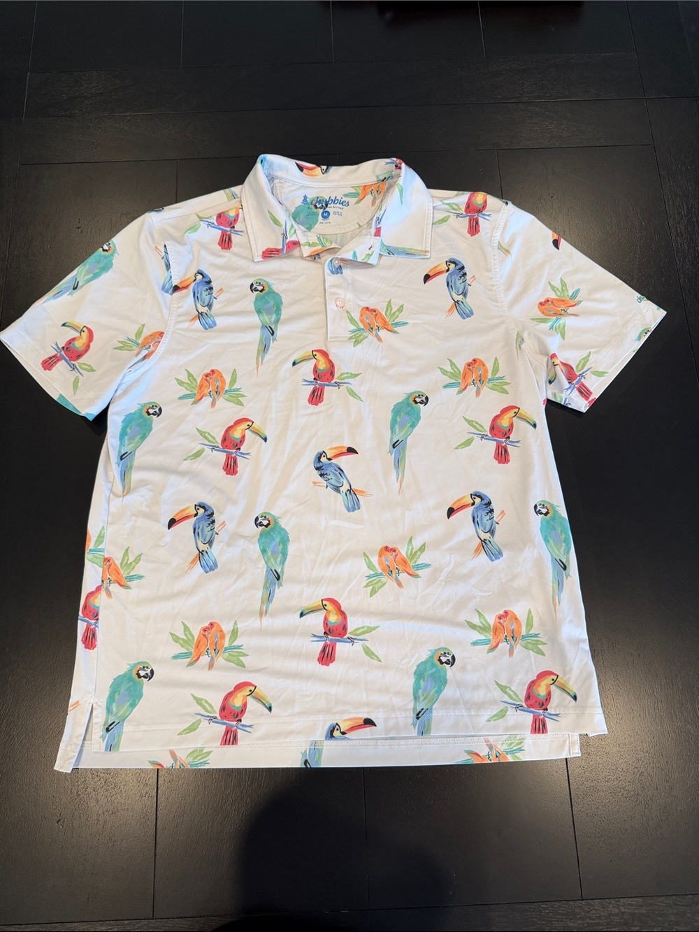 Chubbies The Toucan Play That Game Performance Polo - White/Multi - Medium
